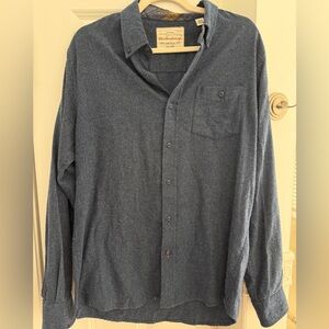 Weatherproof Men's Dark Blue Casual Button Down Shirt